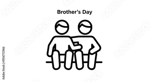 Brothers sitting together on brother's day celebrating sibling bond with affection and friendship