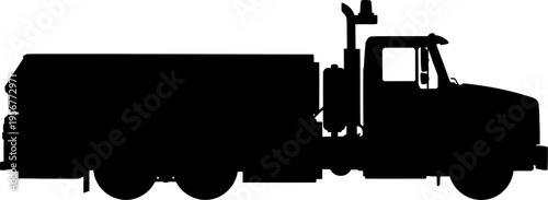 Industrial fuel tanker truck delivering petroleum products