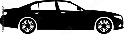 Luxury executive sedan silhouette for premium travel