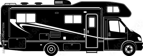Modern class c motorhome profile for camping and road trips