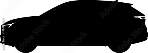 Modern crossover suv silhouette for urban driving