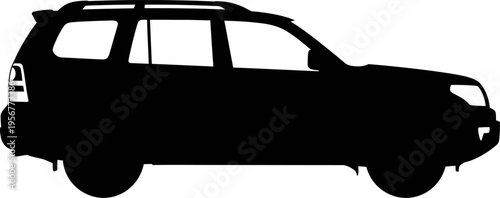 Modern family crossover suv silhouette