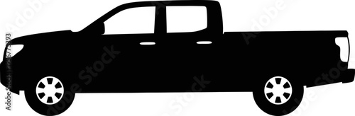 Modern double cab pickup truck figure