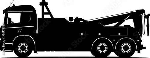 Professional heavy wrecker towing truck