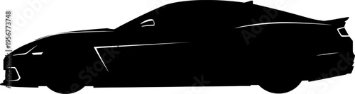 Sleek sports coupe silhouette representing high speed performance