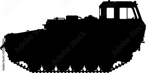 Tracked armored personnel carrier silhouette