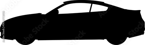 Two door sports coupe silhouette