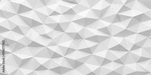 Abstract seamless geometric pattern vector featuring a 3d gray triangle mosaic texture and light origami paper design for a modern art wallpaper backdrop