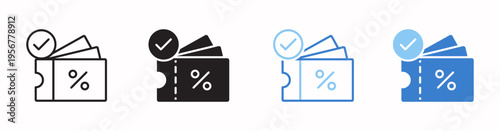 Coupon Vector Illustration In Multistyle