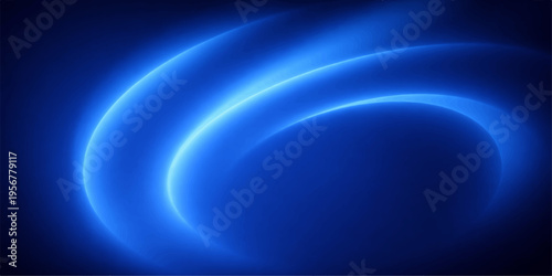 An abstract blue design featuring a glowing planet and moon amidst a dark galaxy of stars, artfully blending solar waves and light to create a science-inspired universe wallpaper