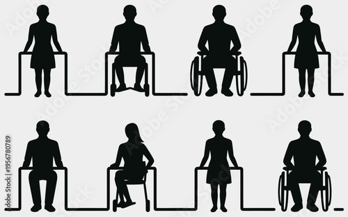 Accessible ramp for people with disabilities.