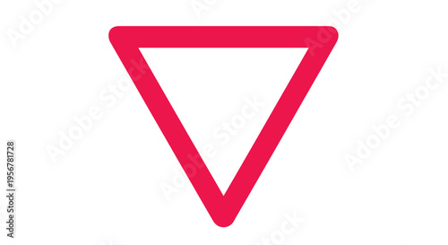 A universal give way yield road sign illustration for traffic control and safety vector graphic design
