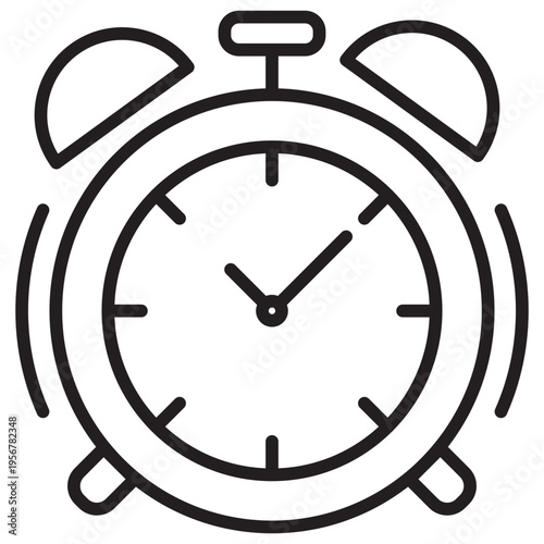 Alarm Clock Outline Icon