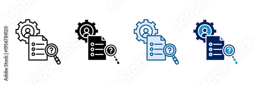 Skill Assessment Icon Set Multiple Style Collection