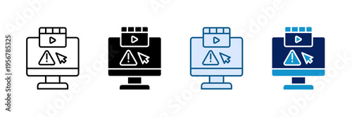 Content Report Icon Set Multiple Style Collection