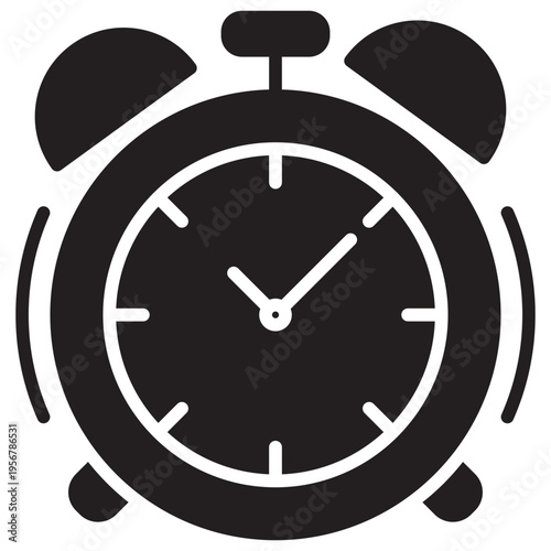 Alarm Clock Solid Icon