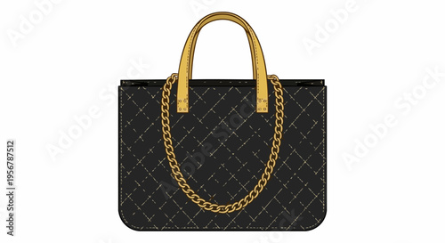 Elegant Quilted Handbag with Chain Strap
