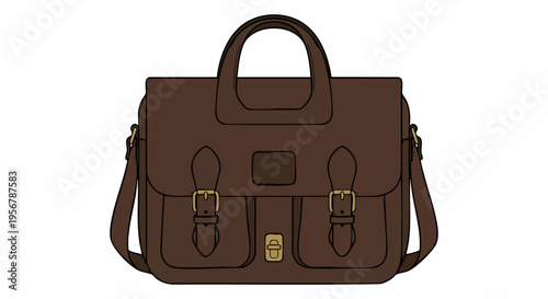Vintage Leather Messenger Satchel