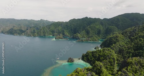 Wallpaper Mural Blue sea and turquoise lagoons in Coron, Palawan. Philippines. Torontodigital.ca