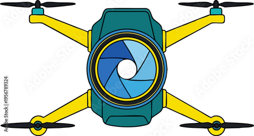 Minimalist Camera Aperture Logo Vector