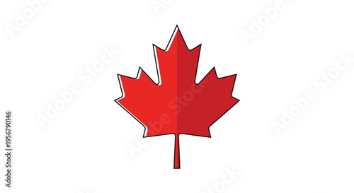 Red Maple Leaf Icon Symbol Canada.