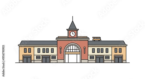 A large building with a clock tower.