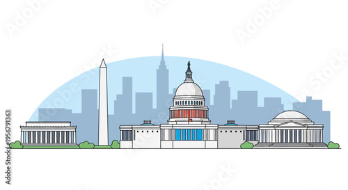 United States Capitol Building Architecture.