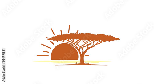 Tree with Sunlight and Branches.