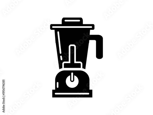 Black blender icon in a simple flat silhouette style.