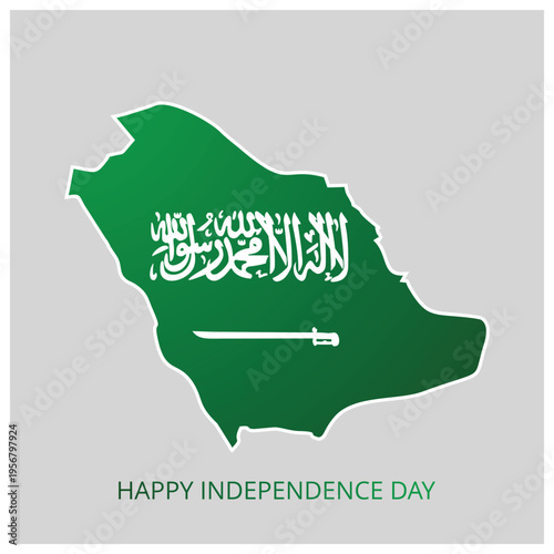 saudi arabia map flag emblem