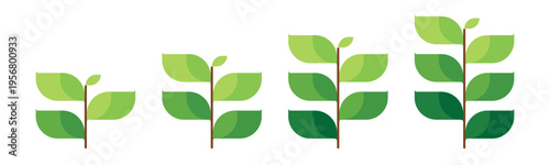 Tree infographic with green technology growth concept. Multi step timeline template. Vector illustration.