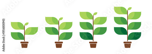 Tree infographic with green technology growth concept. Multi step timeline template. Vector illustration.