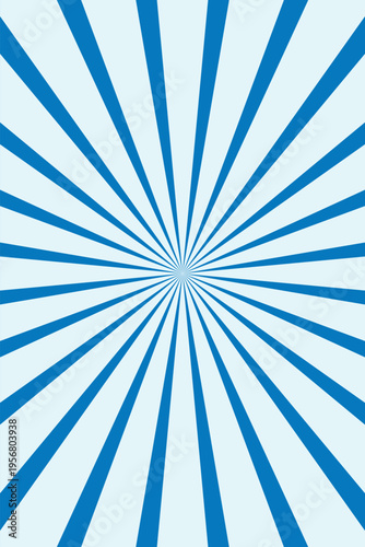 Vibrant blue and light blue radial burst pattern with straight lines emanating from center