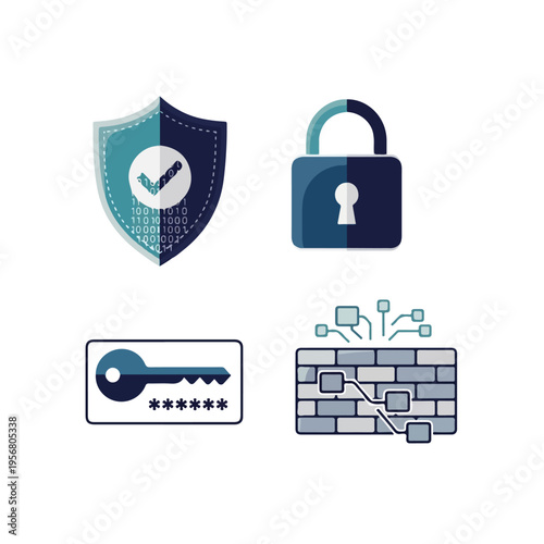 various cybersecurity icons