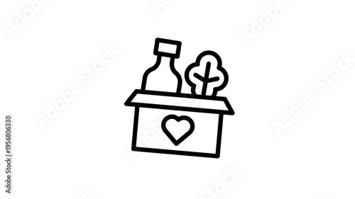 food bank animated icon