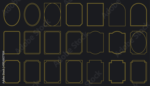 シンプルなクラシックフレームセット　装飾枠　飾り枠