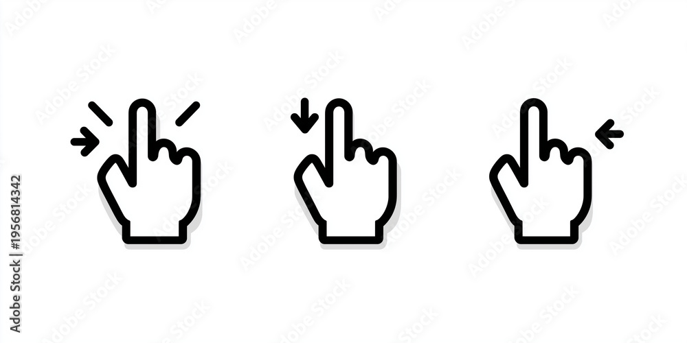 Fototapeta premium set of hands with cutlery