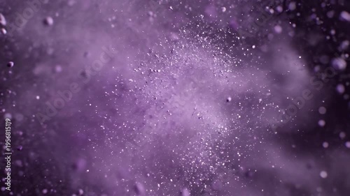 Wallpaper Mural An abstract, purple explosion featuring numerous floating particles and a blurred background Torontodigital.ca