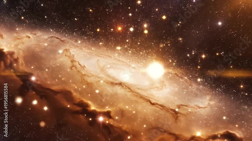 Wallpaper Mural Celestial image showing a vast galaxy with a bright core, surrounded by stars Torontodigital.ca