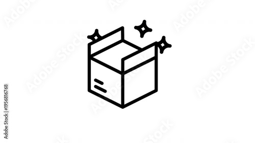 shipping box animated icon