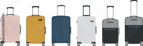 Suitcases with wheels and telescoping handles