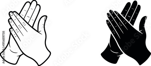 Applause hands symbol for awards and certificates