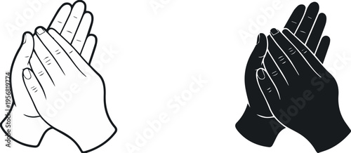 Clapping hands reaction badge for messaging apps