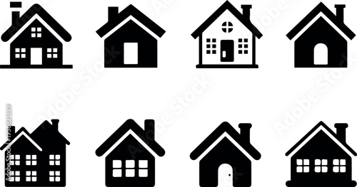 House icons for home automation interfaces