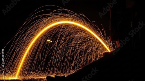 A vibrant display of sparkling lights in a dark environment