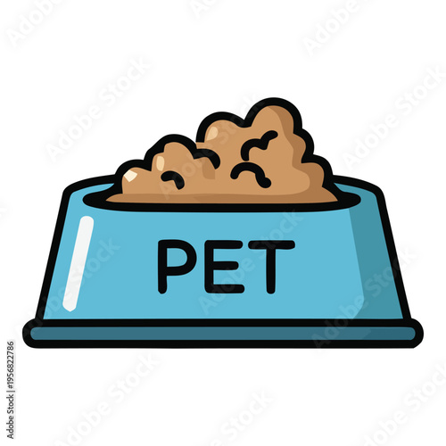 Pet Food Bowl Illustration