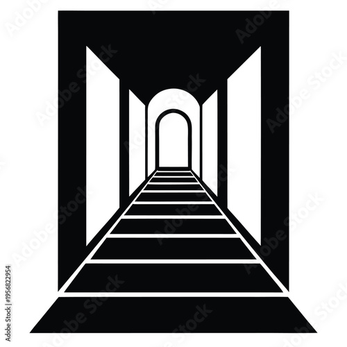 Hallway icon on a white background