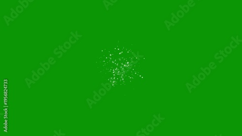 Twinkling glitter star animation motion graphics in After Effects on green screen background, glowing sparkle stars with blinking shine rays and magical light effects, seamless 4K loop