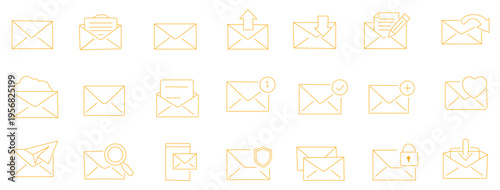 email envelope icon button and mail notification icon for contact and communication, email, messaging, mail delivery
