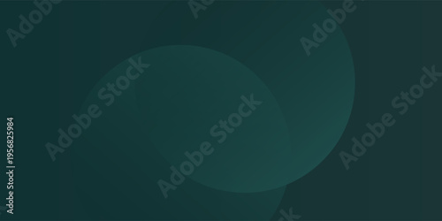 A dark green background with smooth, overlapping circles. The background is green with a gradient texture, creating a modern, abstract style. Minimal abstract circles vector gradient background